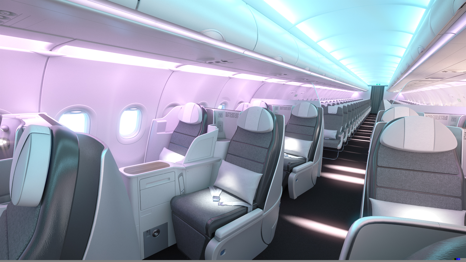 Aircraft interiors Expo 2018 in mostra le cabine Airbus Clipper